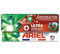 Ariel 4en1 PODS, Lessive Liquide En Capsules 26 Lavages, + Ultra Détachant, Élimine Même Les Taches Incrustées Depuis 7 Jours