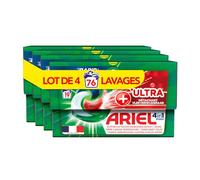Ariel 4en1 PODS Lessive Liquide En Capsules 76 Lavages (4x19 Tablettes), Technologie Ultra Détachant, Élimine Les Taches Incrustées À Basse Température, Même Après 7 Jours, Fabriqué En France