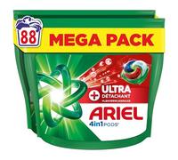Ariel 4en1 PODS Ultra Détachant, 88 Lavages, Lessive Capsules Liquide, Élimine Même Les Taches Incrustées Depuis 7 Jours, Dissolution Rapide Même à Froid, Nettoyage Impeccable, Fabriquée en France