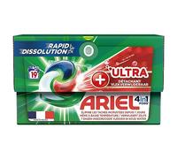 Ariel 4in1 PODS, Lessive Liquide En Capsules 19 Lavages, +Ultra Détachant, Élimine Les Taches Incrustées À Basse Température, Même Après 7 Jours
