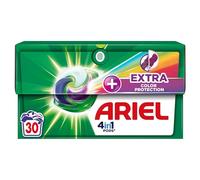 Ariel 4in1 PODS, Lessive Liquide En Capsules 30 Lavages, +Extra Color Protection, Renouvelle L’Éclat Des Couleurs Et Protège Les Fibres