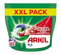 Ariel 4in1 PODS, Lessive Liquide En Capsules 65 Lavages, +Ultra Détachant, Élimine Les Taches Incrustées À Basse Température, Même Après 7 Jours
