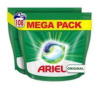 Ariel All-in-1 Pods Lessive Capsules, 108 Lavages (2 x 54 Pods), Original, Efficace même à Froid et Fraîcheur Durable
