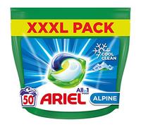 Ariel All-in-1 Pods, Lessive Liquide/Lessive En Capsules/Tablettes 50 Lavages, Alpine, Efficacité Exceptionnelle Contre Les Taches Même A Des Températures Plus Froides, Parfum Frais De Propreté