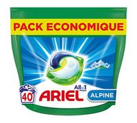 Ariel All-in-1 PODS Lessive Liquide Tablettes/Capsules 40 Lavages, Alpine, Efficace Sur Les Taches Tenaces Dès Le 1er Lavage, Même À Froid