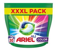 Ariel All-in-1 Pods Liquide Capsules, 50 Lavages, Couleur, Efficacité Exceptionnelle Contre Les Taches Même A Des Températures Plus Froides, Parfum Frais De Propreté