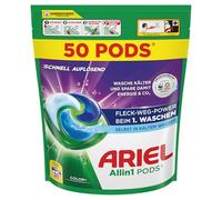 Ariel Allin1 PODS Lessive Liquide Capsules 50 Lavages Color+ Fleck-Weg-Power dès le 1er lavage, même à l'eau froide