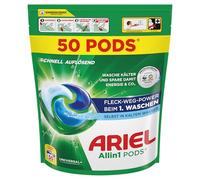 Ariel Allin1 PODS Lessive Liquide Capsules 50 Lavages Universal+ Power Détachable dès le 1er lavage, même à l'eau froide