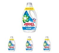 Ariel Alpine Lessive Liquide, 40 Lavages, Action Détachante En 1 Seul Lavage, Impeccable Même à Froid, Fabriqué en France (Lot de 4)