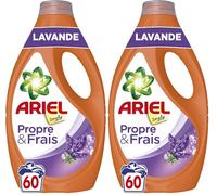 Ariel La Bouteille De Lessive Liquide, 60 Lavages, Lavande, Nettoyage en profondeur, Le choix économique d’Ariel et Parfum frais (Lot de 2)