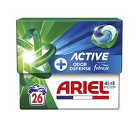 Ariel 4en1 PODS, Lessive Liquide En Capsules 26 Lavages, + Protection Active Contre Les Odeurs, Élimine même les odeurs de transpiration, même après 7 jours
