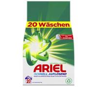 Ariel Lessive en poudre universelle à dissolution rapide + 1,2 kg, 20 lavages, excellente élimination des taches