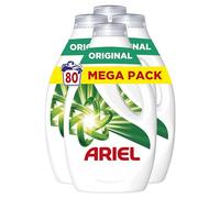 Ariel Lessive Liquide 4 bouteilles de 20 lavages (80 Lavages au total) Original Élimine Les Taches Incrustées