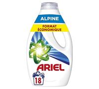 Ariel Lessive Liquide, 4 x 18 Lavages, Alpine, Impeccable Même En Cycle Court Et À Froid, Fabriqué en France