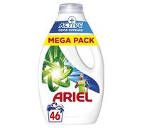 Ariel Lessive Liquide, 46 Lavages, +Active Odor Defense, Touche De Febreze, Parfum De Propreté 2x Plus Long, Fabriqué En France