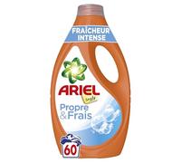 Ariel Lessive Liquide, 60 Lavages, Alpine, Action détachante en 1 seul lavage, fabriqué en France