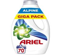 Ariel Lessive Liquide, 70 Lavages, Alpine, Élimine Les Taches Incrustées, Même Après 7 Jours