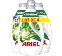 Ariel Lessive Liquide, 92 Lavages (4 x 23 Lavages), Original, Action détachante en 1 seul lavage, fabriqué en France
