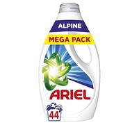 Ariel Lessive Liquide Alpine, 44 Lavages, Action Détachante en Un Seul Lavage, Fraîcheur Alpine Longue Durée, Formule Concentrée, Pré-traitement des Taches Efficace, Fabriqué en France