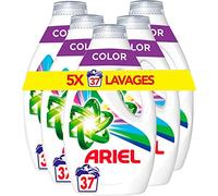 Ariel Lessive Liquide Lessive, 5x37 Lavages, Couleur, Élimination impeccable des taches en 1 seul lavage même à basse température, avec la technologie COOL CLEAN