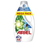 Ariel Lessive Liquide Protection Active Odor +, 44 Lavages, Touch of Febreze, Élimine Toutes les Odeurs Jusqu'à 7 Jours, Efficace à Basse Température, Pré-traitement des Taches, Fabriqué en France