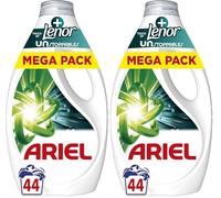 Ariel Lessive Liquide Touch of Lenor Unstoppables, 44 Lavages, 7 Jours de Fraîcheur Longue Durée, Nettoyage Impeccable à Basse Température, Technologie Anti-taches, Fabriqué en France (Lot de 2)