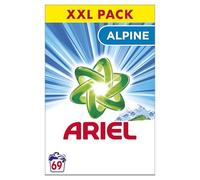 Ariel Lessive Poudre, 69 Lavages, Alpine, Elimination Exceptionnelle des Taches dès le Premier Lavage