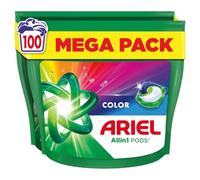 ARIEL Lot de 100 capsules de lessive tout-en-1 PODS 100 lavages
