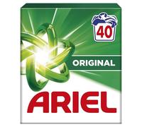 Ariel Original, Lessive en Poudre, 40 Lavages (2.2kg), Action Détachante En 1 Seul Lavage, Dissolution Rapide Même à Froid, Fabriqué en France