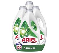 Ariel Original Lessive Liquide, 120 Lavages (4X30), Action Détachante En 1 Seul Lavage, Impeccable Même à Froid
