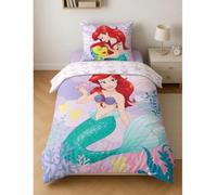 Ariel Petite Sirène Housse de Couette 140x200 + Taie 65x65 Coton Disney