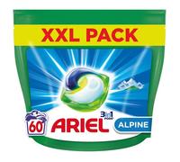 Ariel Pods 3en1 Alpine, Lessive en Capsules, 60 Lavages, Action Détachante En 1 Seul Lavage, Dissolution Rapide Même à Froid