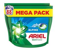 Ariel 3en1 PODS, Lessive Liquide En Capsules 88 Lavages, Alpine, Élimination Impeccable Des Taches En Un Seul Lavage, Dissolution Rapide Même À Froid