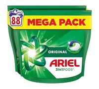 Ariel 3en1 PODS, Lessive Liquide En Capsules 88 Lavages, Original, Élimination Impeccable Des Taches En Un Seul Lavage, Dissolution Rapide Même À Froid
