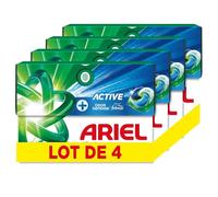 Ariel Pods 4en1 +Active, Lessive en Capsules, 60 Lavages (15x4), Élimine les Odeurs de Transpiration Même Après 7 Jours avec la Technologie Febreze, Dissolution Rapide Même à Froid, Fabriqué en France