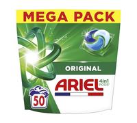 Ariel PODS 4en1, Lessive En Capsule, 50 Lavages, Original, Élimination Impeccable Des Tâches, Efficace Même A Froid Et En Cycle Court