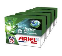 Ariel PODS 4en1, Lessive en Capsule, Avec Une Touche De Lenor Unstoppables Aerien, 76 Lavages (4x19), 7 Jours De Fraîcheur Longue Durée, Dissolution Rapide Même à Froid
