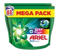Ariel 4en1 PODS Touch Of Lenor Unstoppables Color, 88 Lavages, Lessive Capsules Liquide, 7 Jours de Fraîcheur Longue Durée, Protection Couleurs, Dissolution Rapide Même à Froid, Fabriquée en France