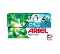 ARIEL PODS® Tablettes 4en1, Lessive En Capsule, Fraîcheur Coton, 26 Doses