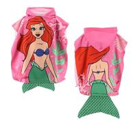 Ariel Poncho de Bain avec Capuche et Queue 3D Microfibre 110 x 55 cm Séchage Rapide 240 g/m² Idéal pour Piscine et Plage Disney