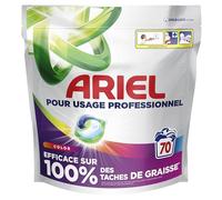 Ariel Professional Capsules de Lavage All-in-1 Color 70 lavages, Efficace sur tous les types de taches de graisse