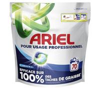 Ariel Capsules Professional All-in-1 Original – Efficace contre tâches de graisse – 70 lavages