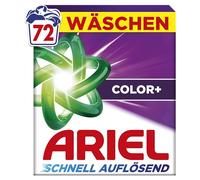 Ariel 's Poudre à dissolution rapide Color+, 72, 72 lavages, Color+, puissance tachée au 1er lavage, effet immédiat, même à l'eau froide