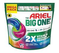 Ariel The Big One PODS Lot de 2 capsules de lessive liquide 35 lavages pour éliminer les taches et les odeurs, dissolution rapide, même à froid