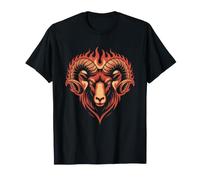 Aries Bélier Audacieux Zodiaque Symbole Signe De Feu T-Shirt