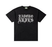 Aries - Faded Gothic J'adoro S/S Tee - Homme - Tops - Noir - Taille: M