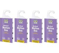 Aries Mottlock Lot de 4 boîtes à mites, piège à colle contre les mites de vêtements - Surveillance d'infestation (monitoring) Pphéromones