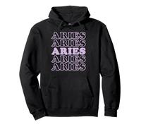 Aries Zodiac Rétro Astrologie Anniversaire Lavande Sweat à Capuche