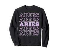 Aries Zodiac Rétro Astrologie Anniversaire Lavande Sweatshirt