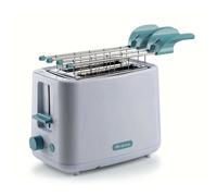 Grille-pain pour petit-déjeuner 157 760 W 2 tranches de pain Pinces en acier inoxydable 7 niveaux Blanc